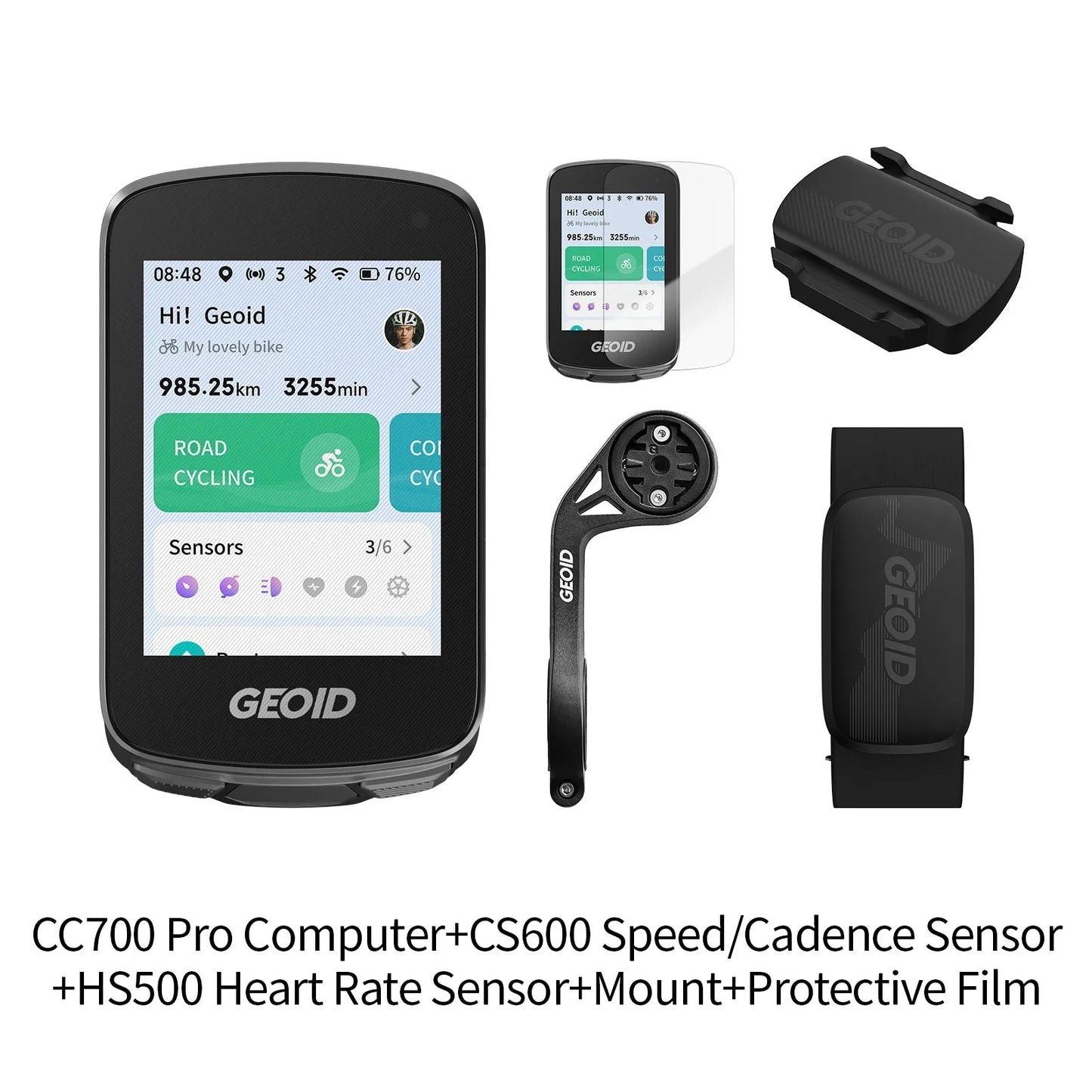 GEOID CC700 Pro Bicycle Computer 2.8-Inch Touchscreen GPS Bike Speedometer with Map Navigation for Cycling Odometer Pi-Mart