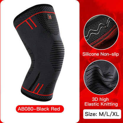 1 Pc Elastic Breathable Compression Knee Support Sleeve for Basketball Running Cycling Pi-Mart