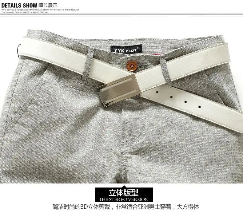 high quality linen pants man summer Cotton Linen Casual Pants For Men Business Man Cargo Pants Mens Trousers MAN JEAN Big size NovaCart