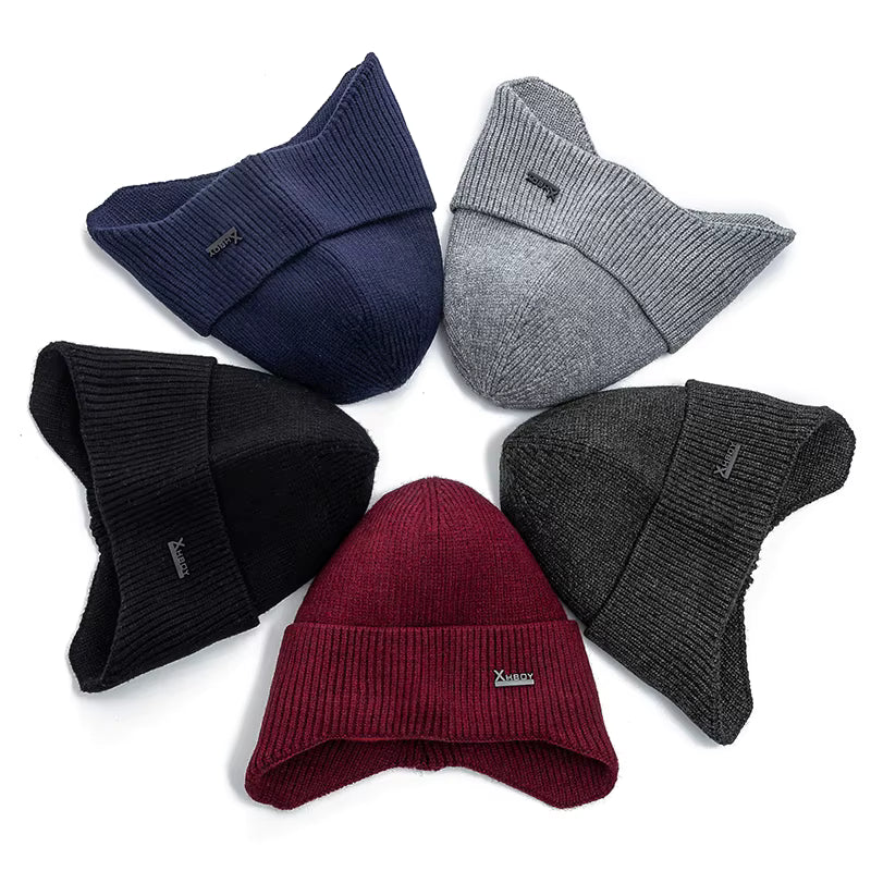 Fleece-Lined Earflap Cap – Warm Winter Outdoor Beanie FitiqueFit