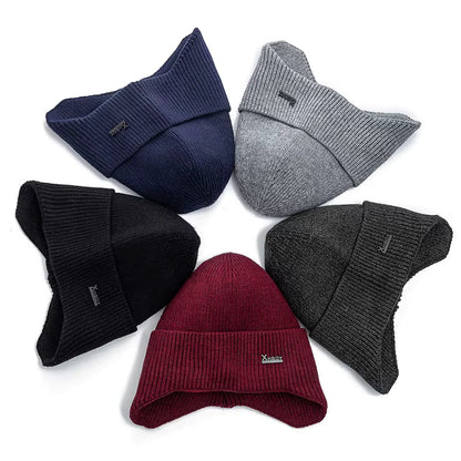Fleece-Lined Earflap Cap – Warm Winter Outdoor Beanie FitiqueFit