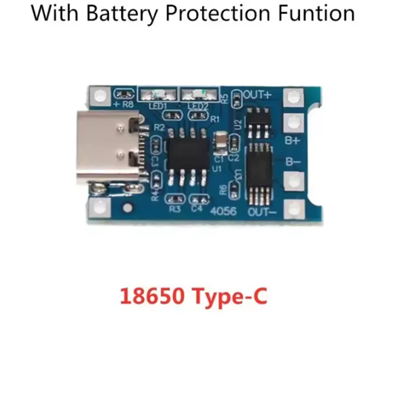 2/5PCS 5V 1A Micro/Type-c/Mini 18650 TP4056 Lithium Battery Charger Module Charging Board With Protection Dual Functions Li-ion Pi-Mart