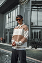 Shirt Collar Two-Toned Buttoned Sweatshirt - Stylish and Comfortable Design Withinblack