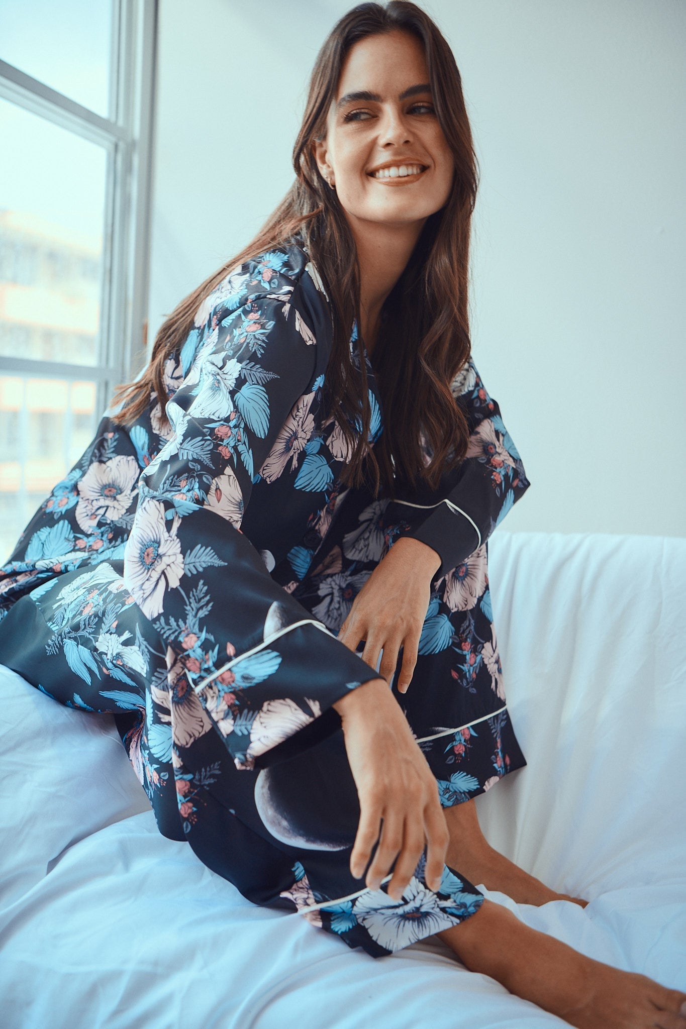 Washable Silk Pajama Set - Grace Kelly Simoné Sleepwear USA