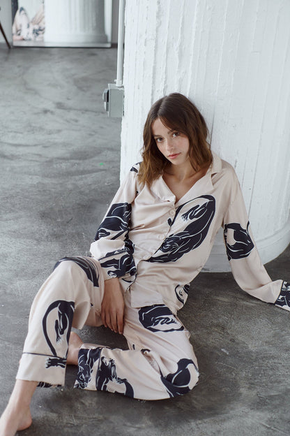 Washable Silk Pajama Set - Thera Simoné Sleepwear USA