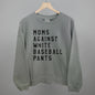 Moms Against White Baseball Pants Ivy + Cloth