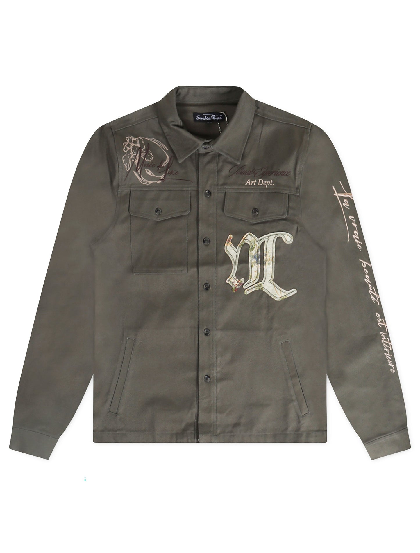 Smoke Rise Regular Collar Long Sleeve - Thyme Denim Exchange