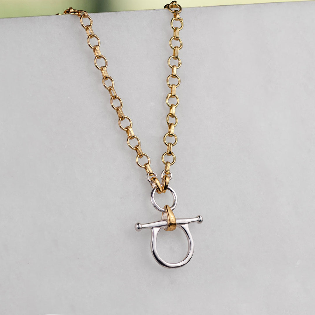Chelsea - Two Tone Equestrian Horse Bit Necklace Urban-Equestrian
