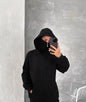 Snow Mask Oversized Hoodie - Cozy and Practical Sweatshirt with Pockets Withinblack