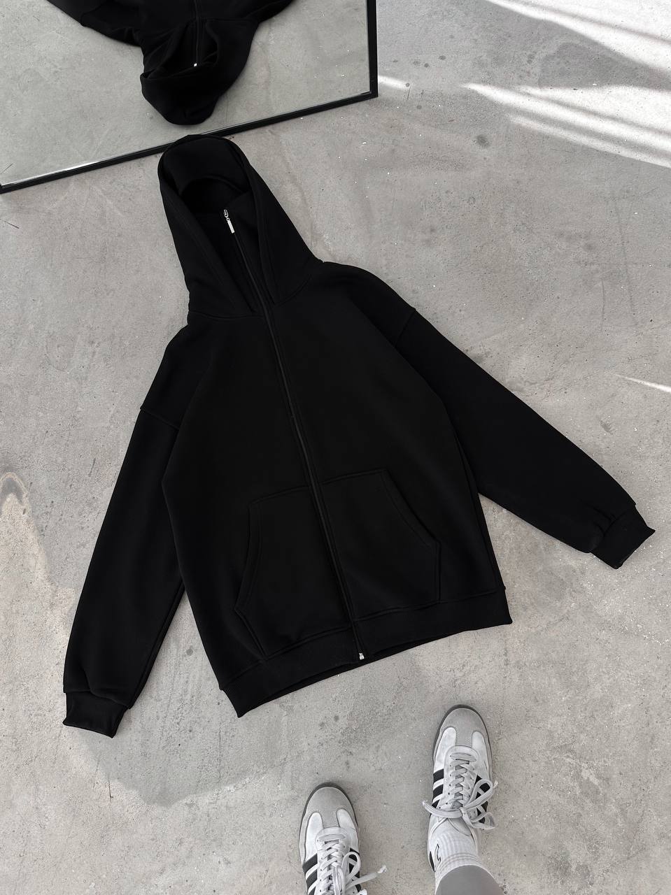 Snow Mask Oversized Hoodie - Cozy and Practical Sweatshirt with Pockets Withinblack