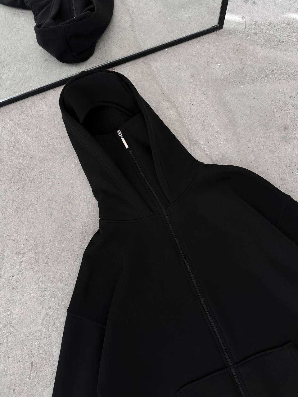Snow Mask Oversized Hoodie - Cozy and Practical Sweatshirt with Pockets Withinblack