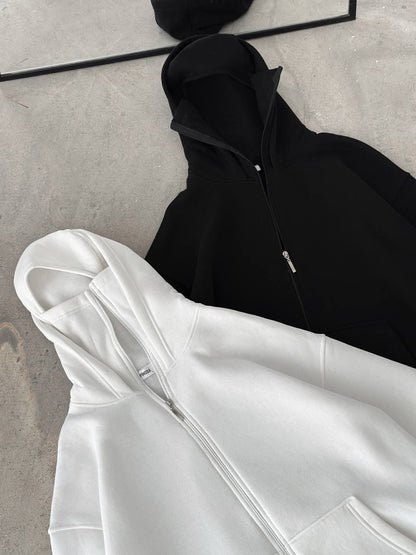 Snow Mask Oversized Hoodie - Cozy and Practical Sweatshirt with Pockets Withinblack