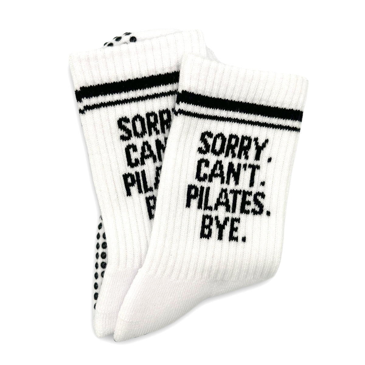 Sorry Can't Pilates Bye Grip Socks Ivy + Cloth