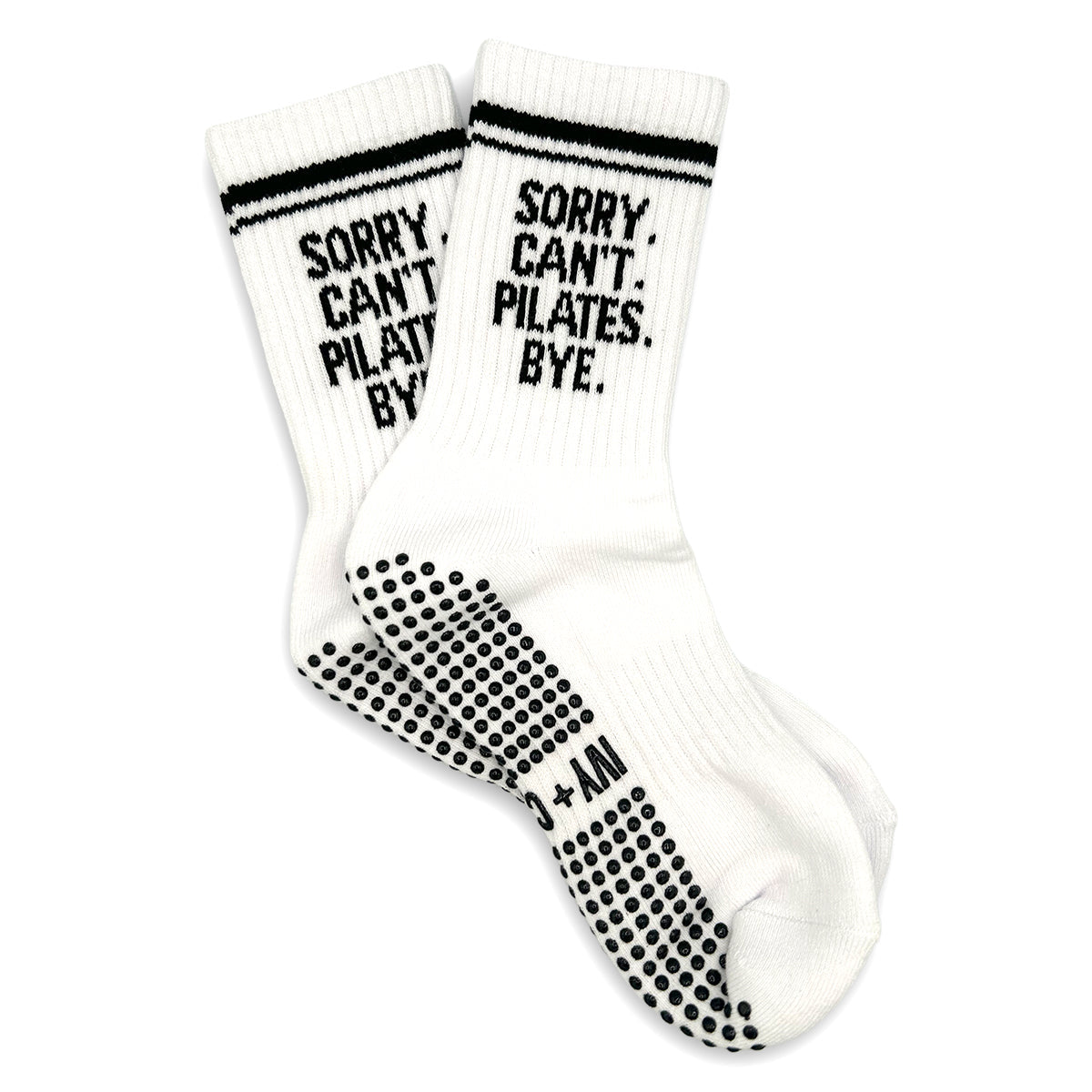 Sorry Can't Pilates Bye Grip Socks Ivy + Cloth