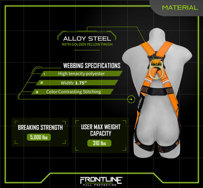 Frontline 100VMB Combat Economy Series Full Body Harness (Uni) Universal VM Hardware