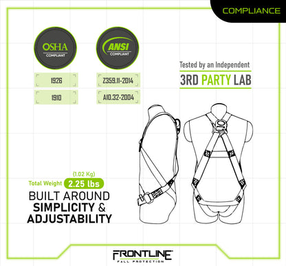 Frontline 100VMB Combat Economy Series Full Body Harness (Uni) Universal VM Hardware