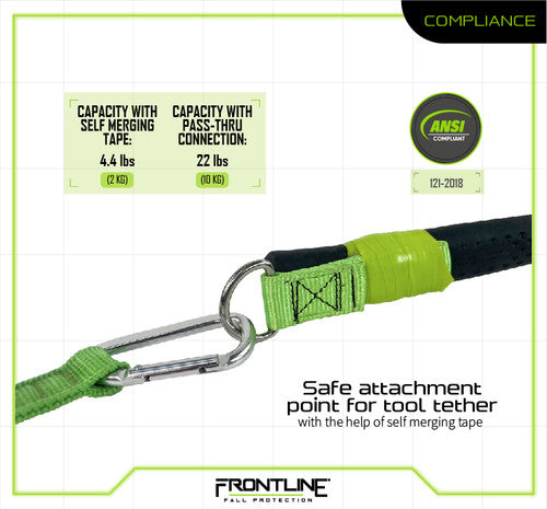 Frontline ACTLDR ToolGrip 4 lbs Webbing Tool D-Ring Anchor VM Hardware