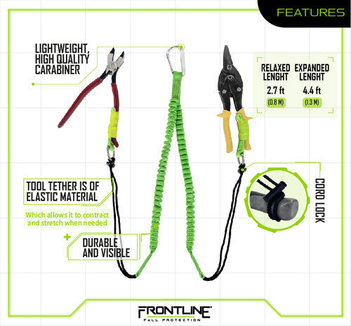 Frontline ACTLS222 ToolGrip 11 lbs Twin Tool Lanyard VM Hardware
