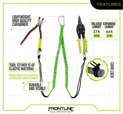 Frontline ACTLS222 ToolGrip 11 lbs Twin Tool Lanyard VM Hardware