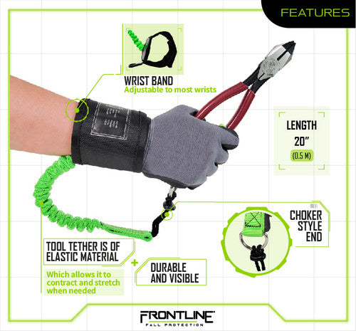 Frontline ACTLWB ToolGrip 4 lbs Wrist Tool Lanyard VM Hardware