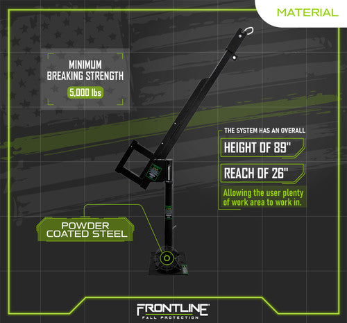 Frontline DAN75-US Patriot Davit Confined Space System - Made in USA VM Hardware