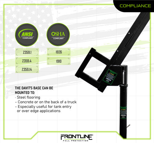 Frontline DAN75-US Patriot Davit Confined Space System - Made in USA VM Hardware