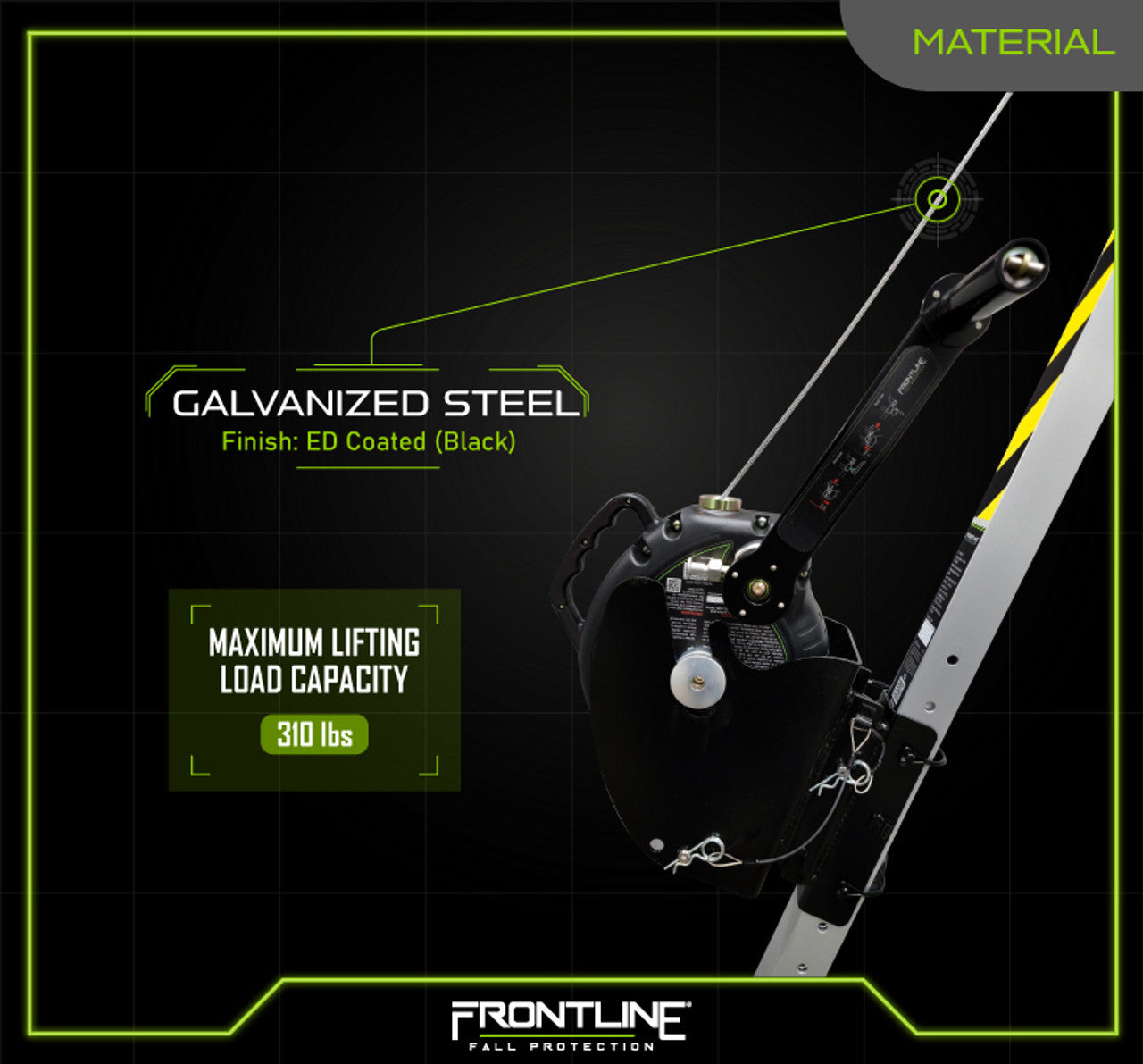 Frontline RPG603W MEGApod 60' 3-Way Self Retractable Lifeline with Retrieval System VM Hardware