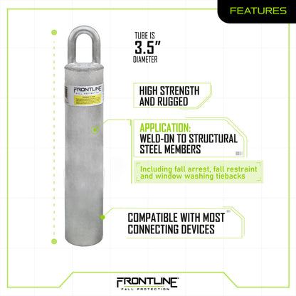 Frontline RW Weld-on Commercial Anchor 12" VM Hardware