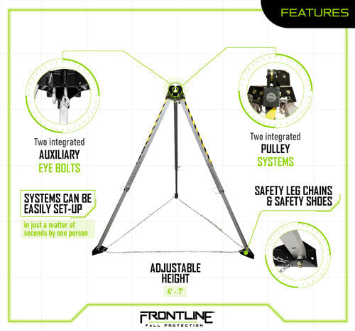 Frontline TAN07 MEGApod 7' Aluminum Tripod VM Hardware