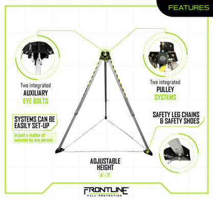 Frontline TAN07 MEGApod 7' Aluminum Tripod VM Hardware