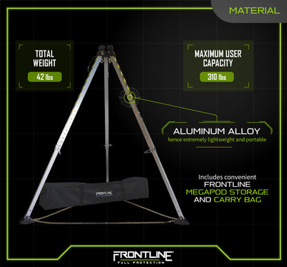 Frontline TAN07 MEGApod 7' Aluminum Tripod VM Hardware