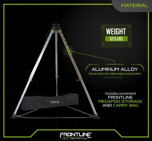 Frontline TAN10 MEGApod 10' Aluminum Tripod VM Hardware