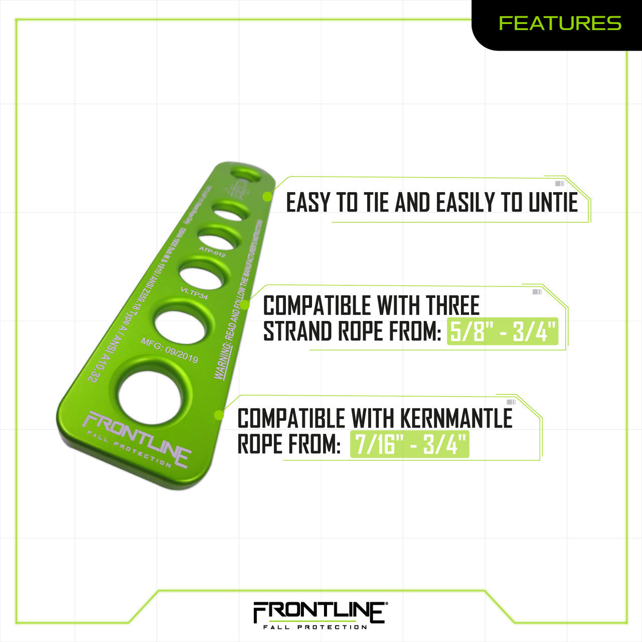 Frontline VLTP34 Rope Termination Plate VM Hardware