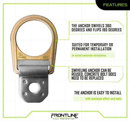 Frontline COB01SW Concrete Swiveling Anchor VM Hardware