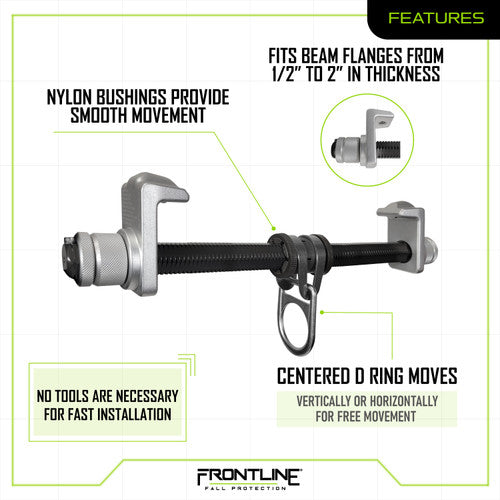 Frontline Aluminum I-Beam Slider Anchor VM Hardware