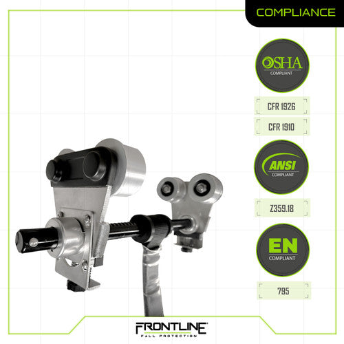 Frontline ST10HTK Aluminum Beam Trolley Anchor for 3" - 10" Wide I-Beams VM Hardware