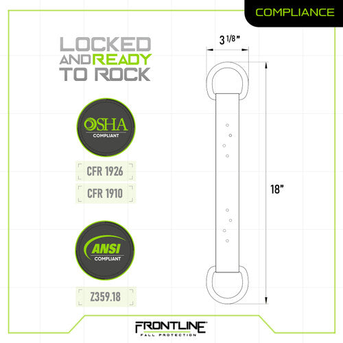 Frontline ROSU02SS Stainless Steel Permanent Use Roof Anchor (Double D-Ring) VM Hardware
