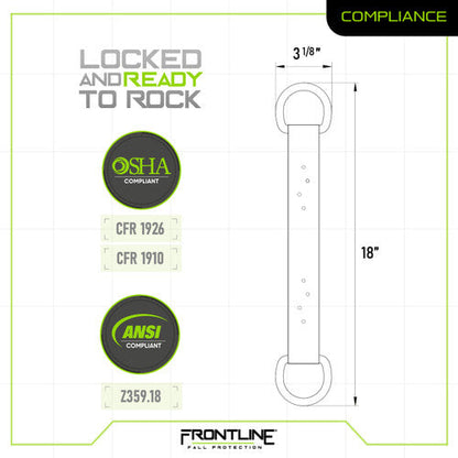 Frontline ROSU02SS Stainless Steel Permanent Use Roof Anchor (Double D-Ring) VM Hardware