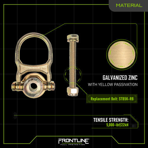 Frontline STB5K ALPHA Swivel 5k Steel Anchor VM Hardware