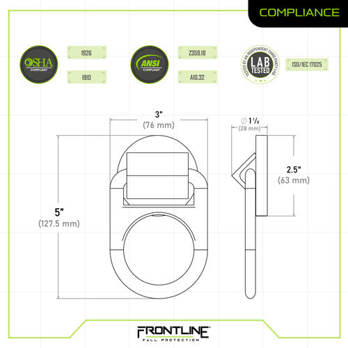Frontline STW01 Weld-on Anchor VM Hardware