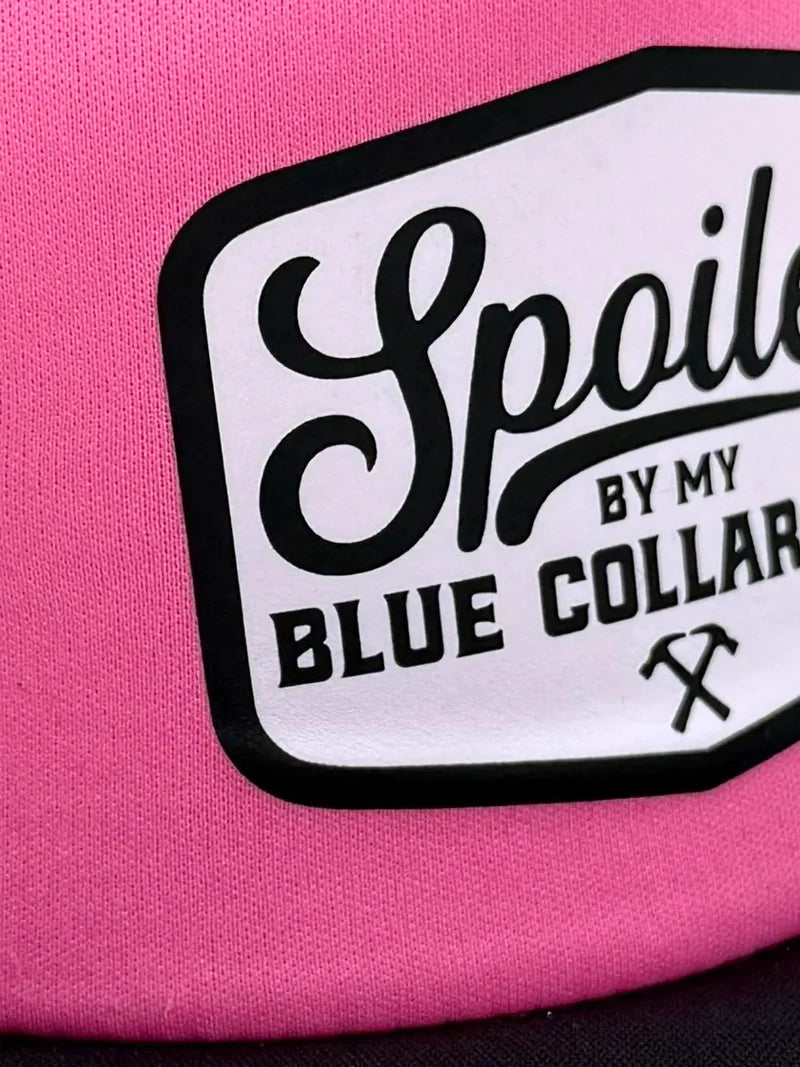 Spoiled By My Blue Collar Man Snapback Trucker Hat Luckless Outfitters