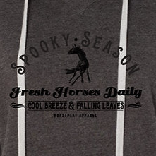 Spooky Season Hoodie: Grey & White Horseplay Apparel