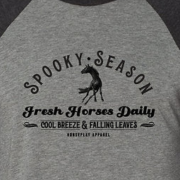 Spooky Season Baseball Tee: Unisex Horseplay Apparel