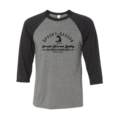 Spooky Season Baseball Tee: Youth Horseplay Apparel