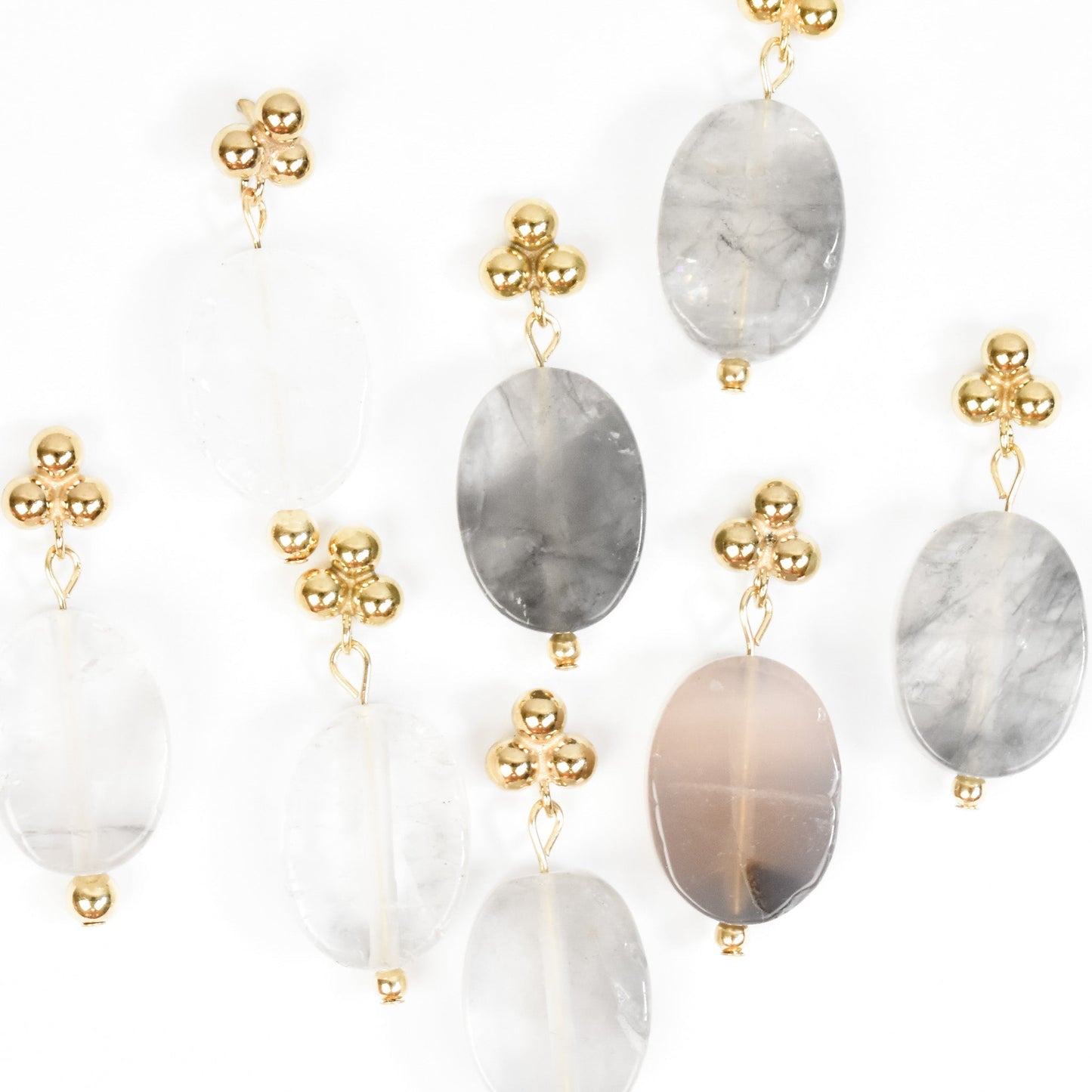 Cloudy Quartz Earrings Emily Anne Designs LLC