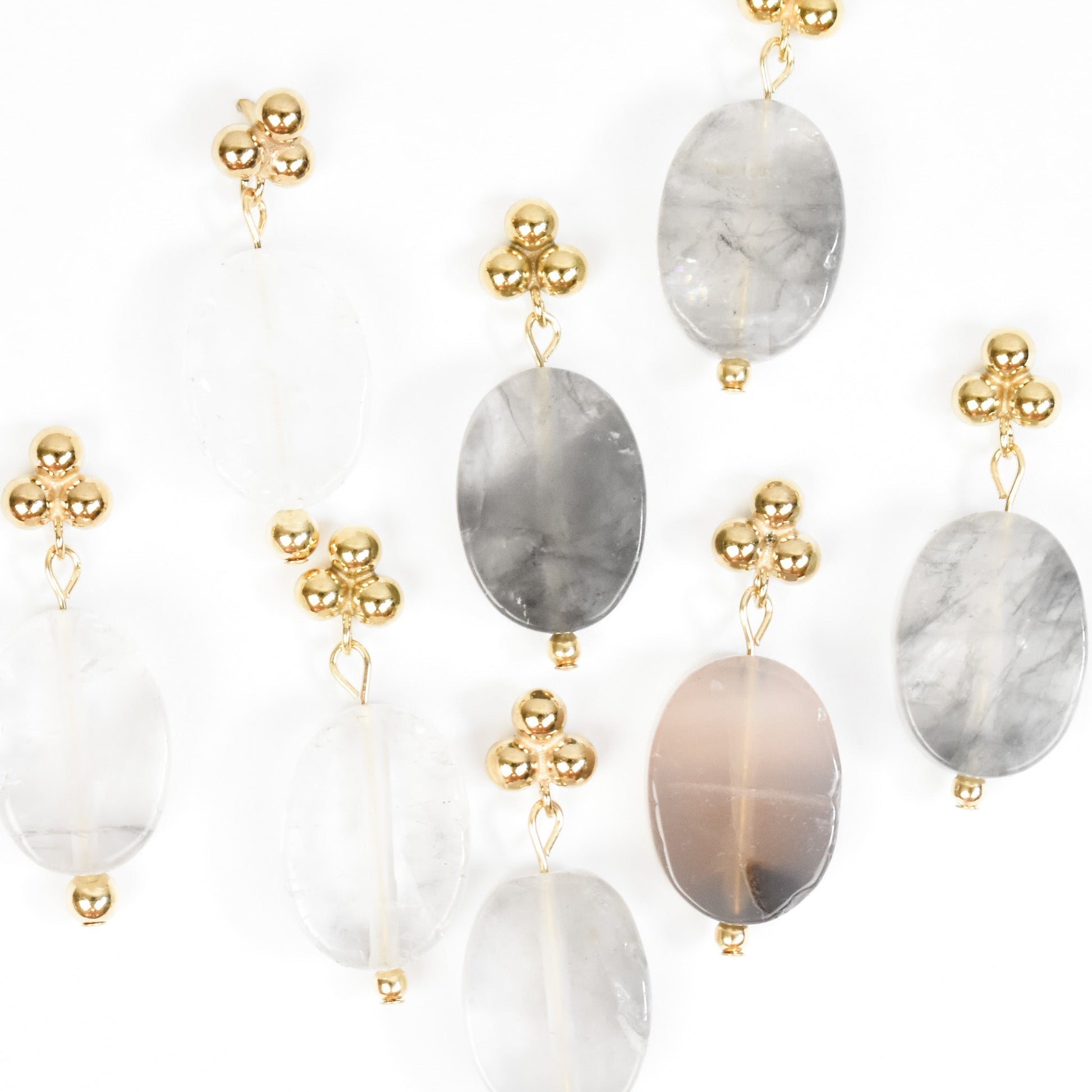 Cloudy Quartz Earrings Emily Anne Designs LLC