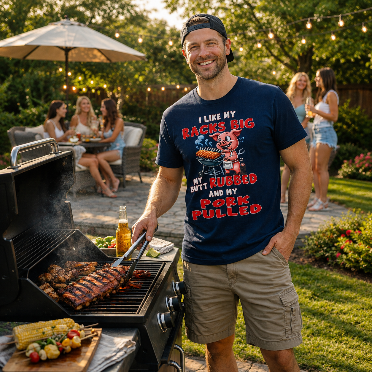 I Like My Racks Big My Butt Rubbed and My Pork Pulled T-Shirt The Devil's Pickle