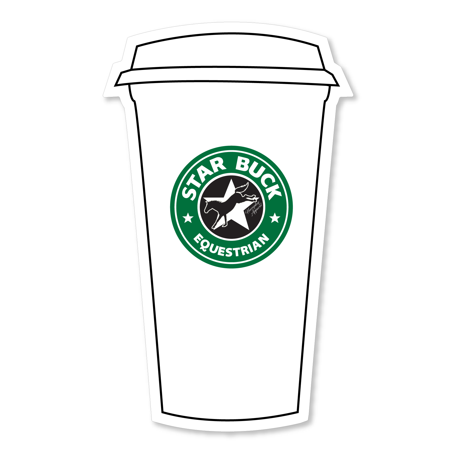 Starbuck Equestrian Cup Sticker Horseplay Apparel