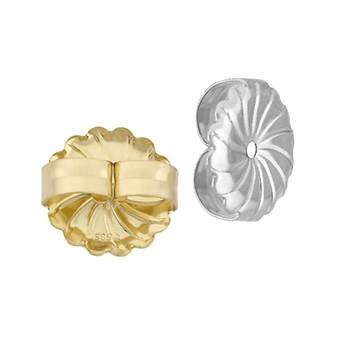 14K Gold Round Cubic zirconia Stud Earrings.  635E14K