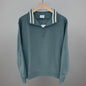 Still Water/Tapioca Stripe Quarter Zip Pullover Ivy + Cloth